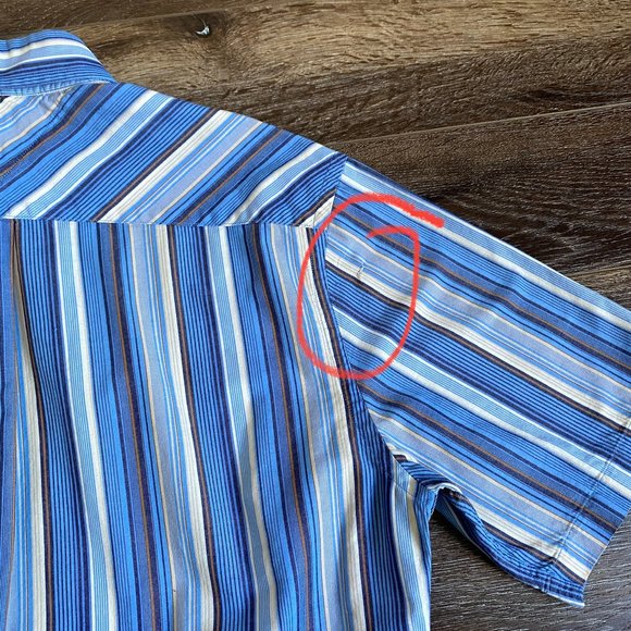 Tommy Hilfiger Striped Short Sleeve Button Front Shirt - Picture 6 of 6